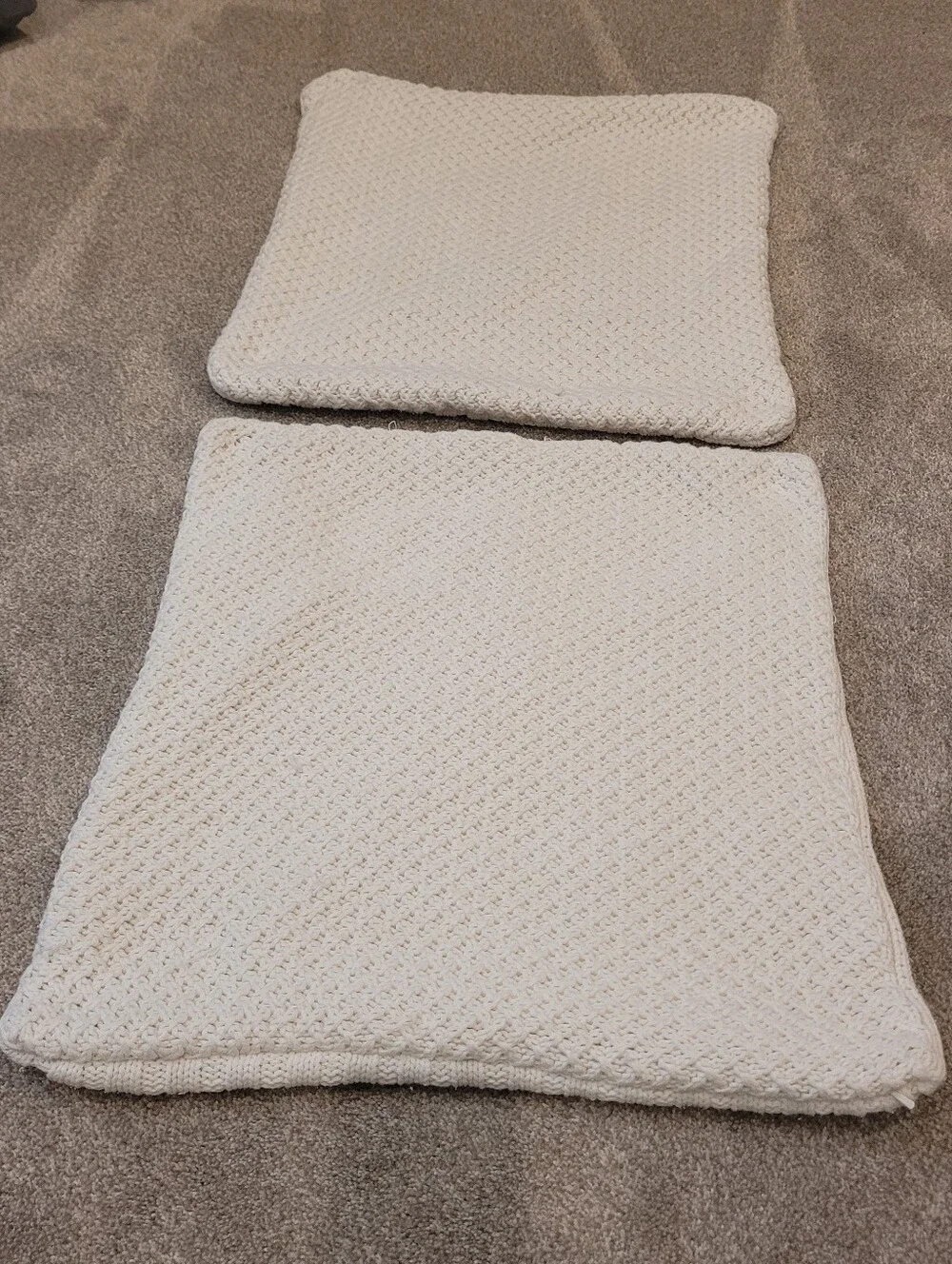 Pottery Barn Textured Crochet Pillow Cases Set Of 2 18